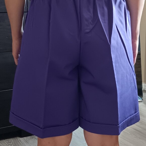 Vintage 70s Purple Culottes Deadstock NOS Shorts Made in Canada - Picture 3 of 4